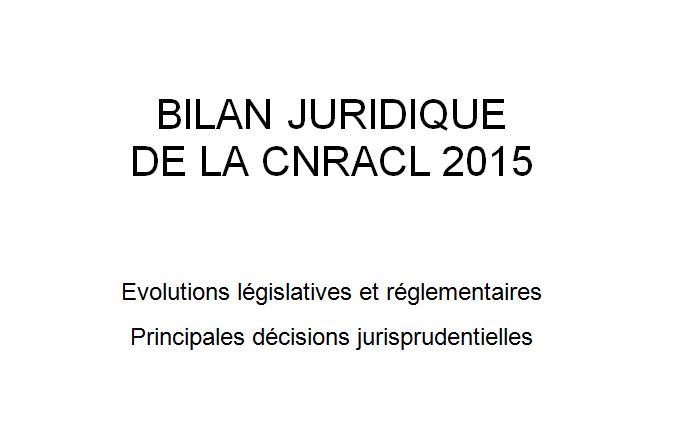 Bilan juridique 2015